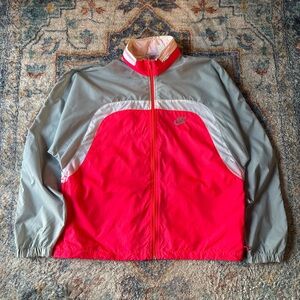 Vintage 80s Nike Colour Blocked Zip-up Light Jacket Medium